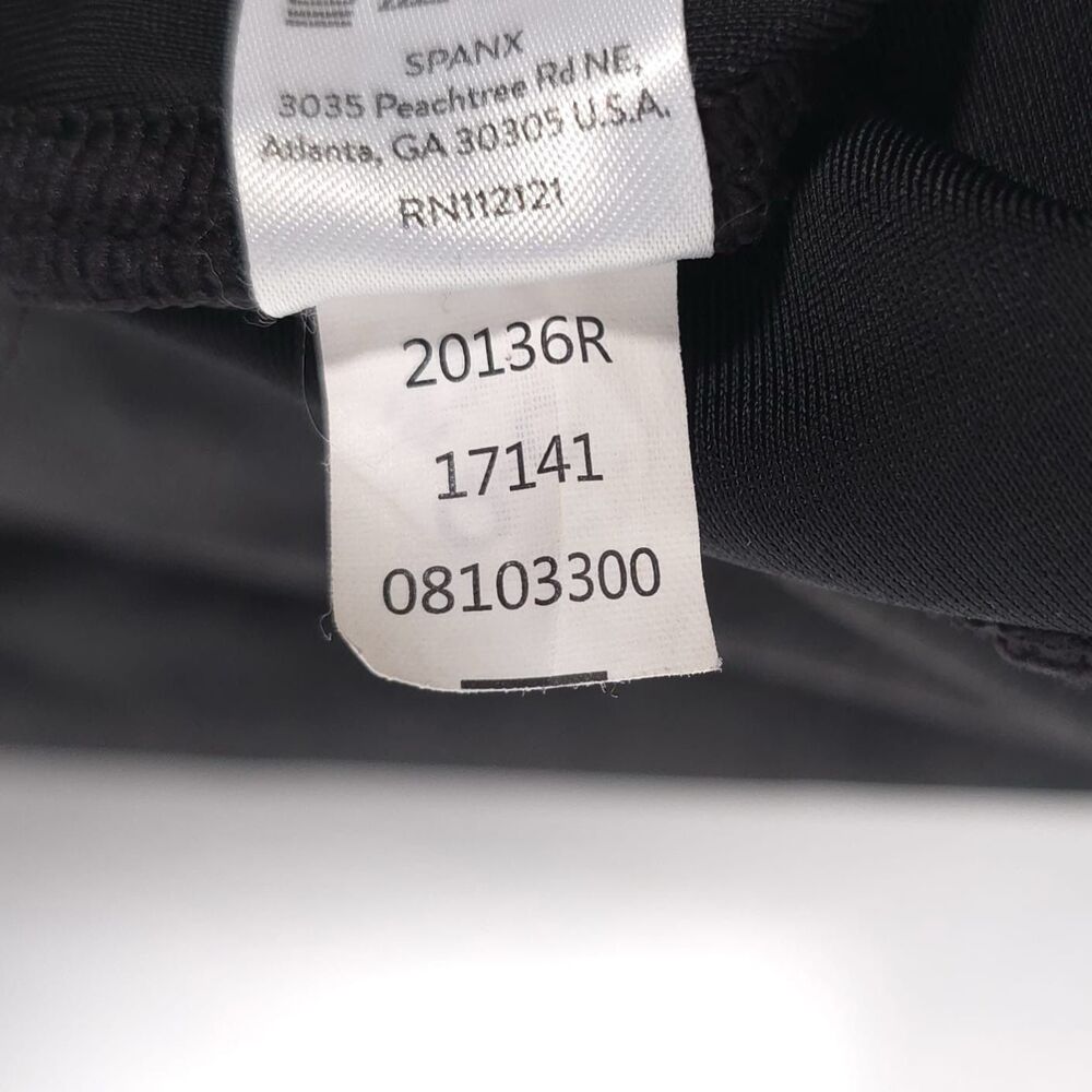 SPANX‎ Faux Leather Size XL Very Black Shiny Moto Leggings 20136R Stretch - Picture 11 of 11